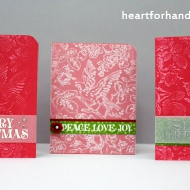 Christmas cards with embossing