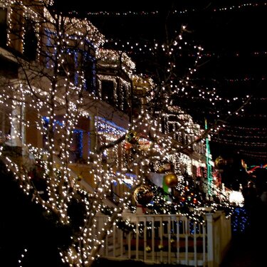 34th street in Baltimore during the Christmas season.