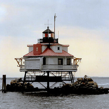 Thomas Point Lighthouse on Chesapeake Bay, Annapolis, Md