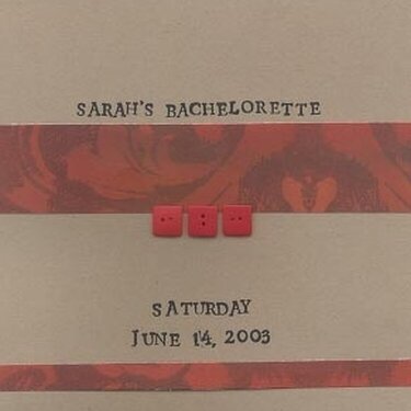 Sarah's Bachelorette Gift Album 