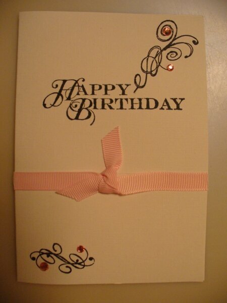 Super easy birthday card with flourishes