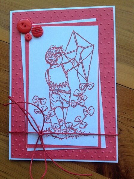 Red Fathers Day card