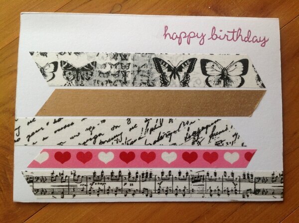 Washi Birthday Card