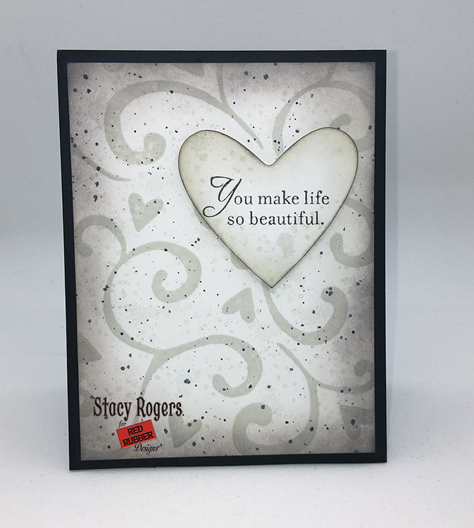 Swirly Heart Valentine&#039;s Day Card