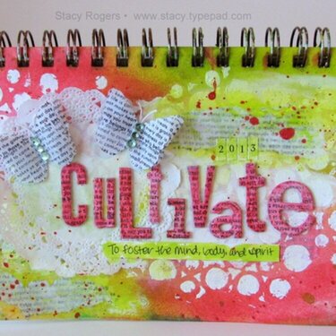 Cultivate, an art journal page
