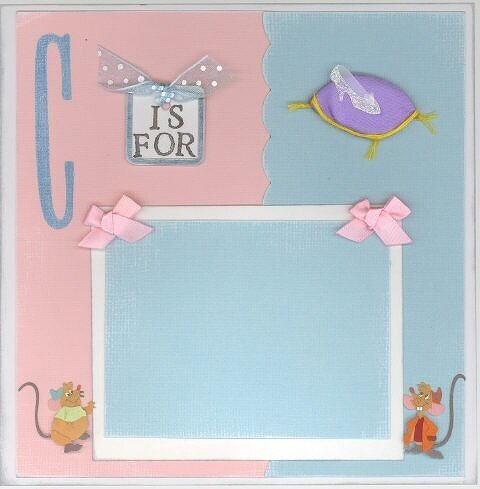 *C is for Cinderella* C page for *ABC* gift album 6x6