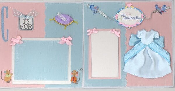 *C is for Cinderella* C page for *ABC* gift album 6x6