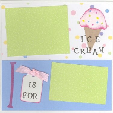 * I is for Ice Cream* 6x6 ABC Gift Album!