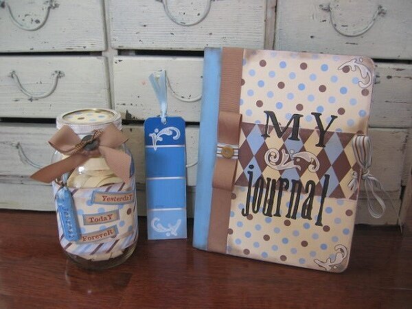 *Journaling Jar, Journal and Bookmark* for Class Tonight