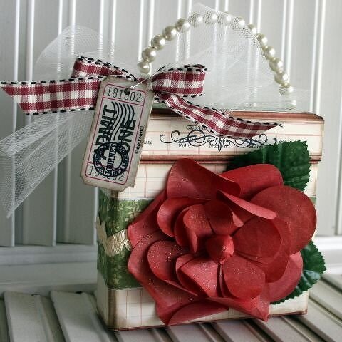 ~Paper Rose Shabby Chic Box~ Dollar &amp; Thrift Store project