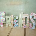 ~Wooden hinged Friends sign~