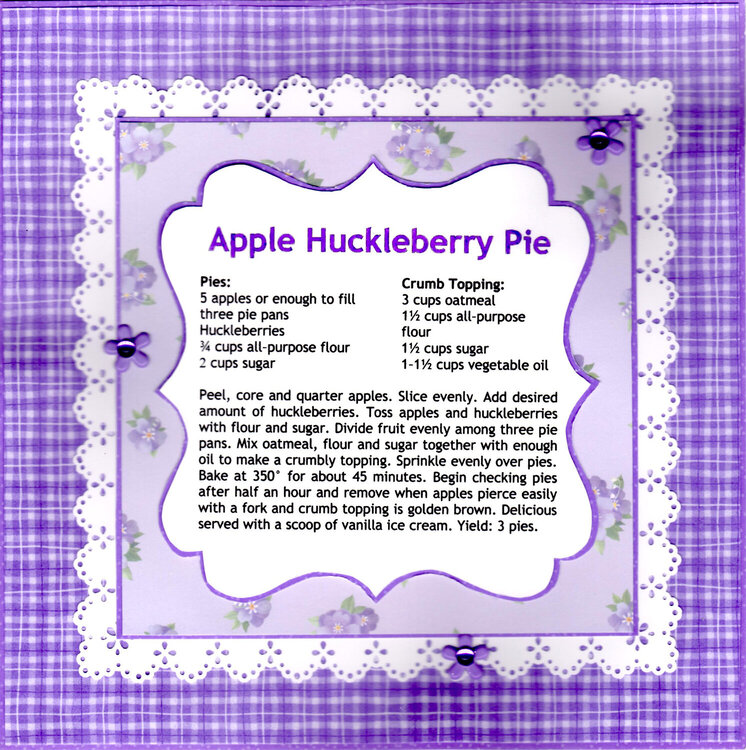 Apple Huckleberry Pie