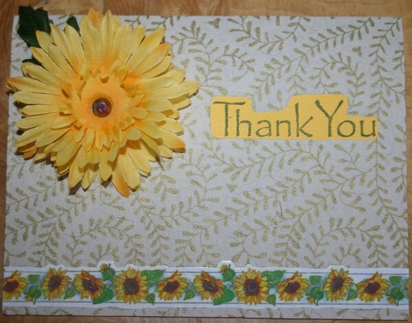 Sunflower Thank You Card