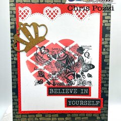 Queen of Hearts Art journal page