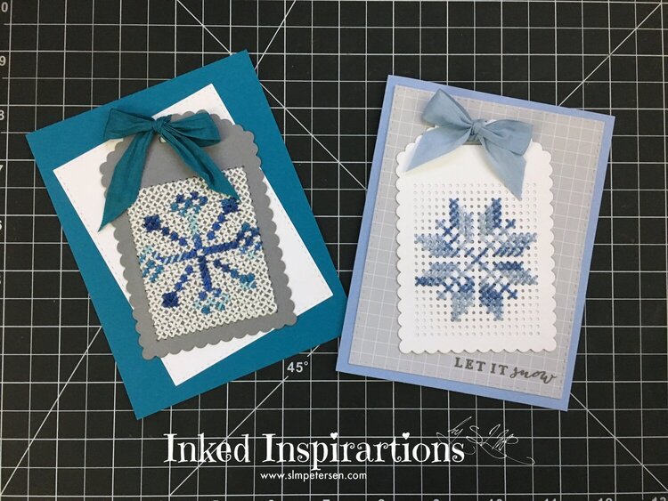 MFT Scalloped Tag Cross-Stitched Die - Stitched Snowflakes