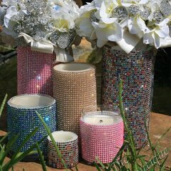 Sparkling candle or vase centerpieces (perfect for wedding/parties)
