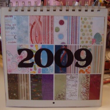 2009 calendar using Bo Bunny and BIA