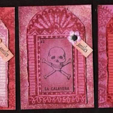 WSW Skulls & Bones and Color Wheel Challenges - ATCs