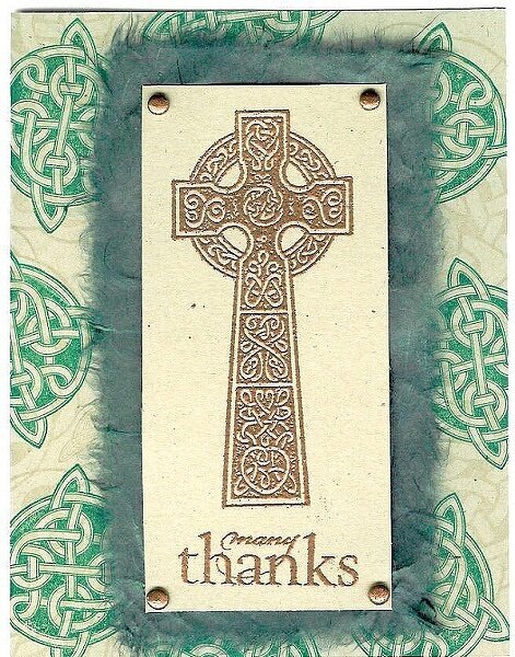 Celtic Cross Thank You Card