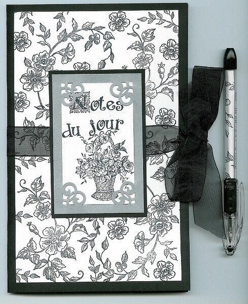 Toile Notepad Holder &amp; Pen