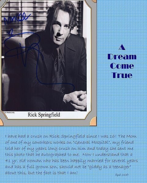 Rick Springfield...dream come true