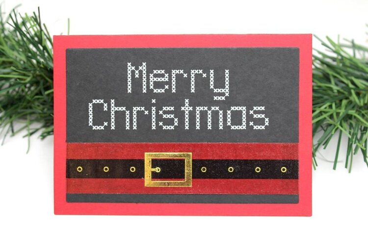Merry Christmas Santa&#039;s Belt Washi Tape Card