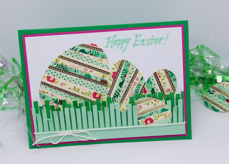 Little B Happy Easter Egg Card with grass