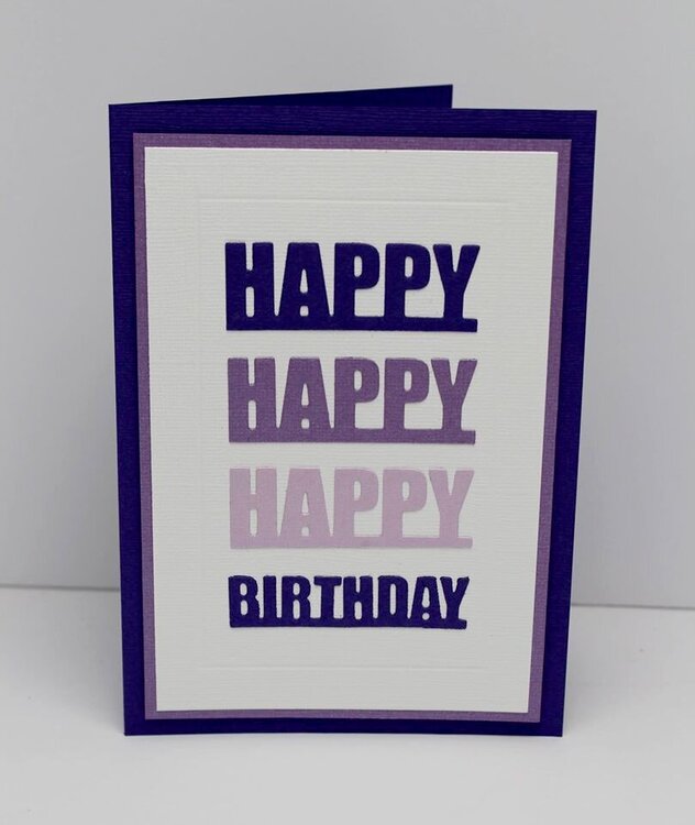 Little B Happy Birthday Card Die Cut Kit