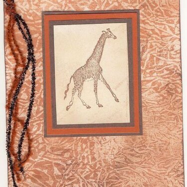 Giraffe cards - Waxed paper resist