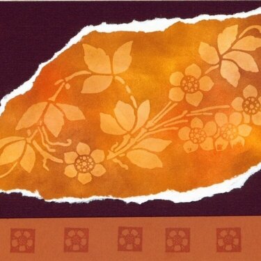 Batik Flower Card