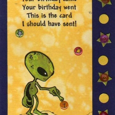 Belated Birthday Card