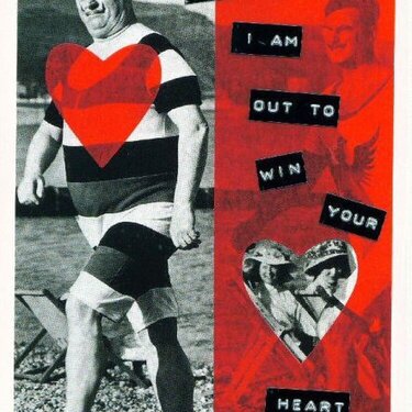 Valentine Altered Postcard