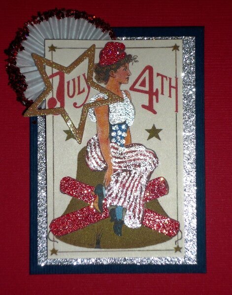 Fourth of July ATC for cmyk&#039;s Glitter&amp;Holiday Swap