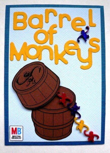 Barrel of Monkeys Vintage Toy ATC for Emo&#039;s Swap