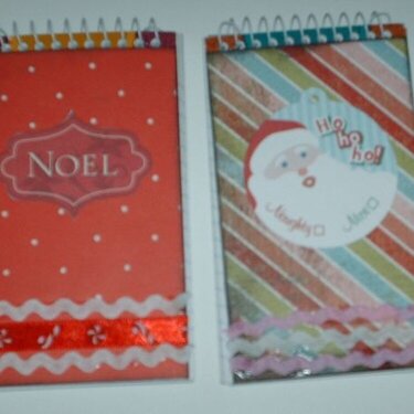 Altered notebooks for Christmas