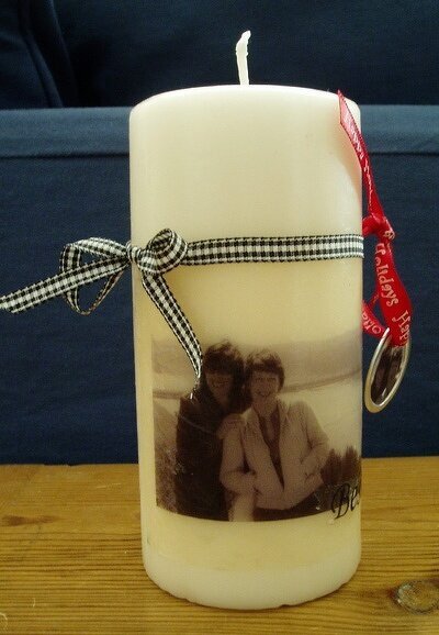 Altered Photo Candle