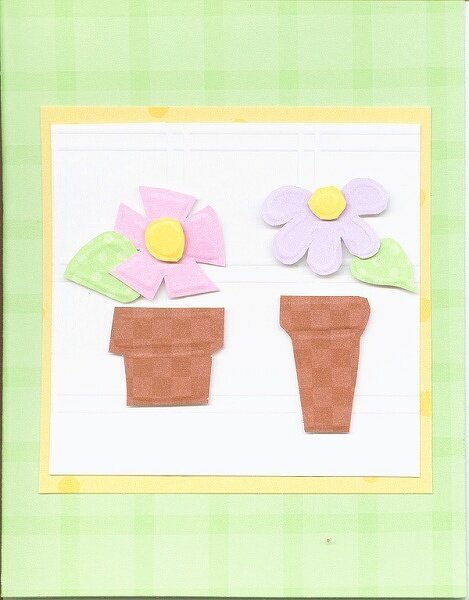 {Flower Pot Card} to a pea friend that helped me out!