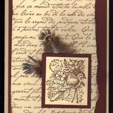 BOS Lift Challenge: Vintage Bird {lift of Thimbles3&#039;s card}