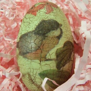 Decoupaged Easter Egg