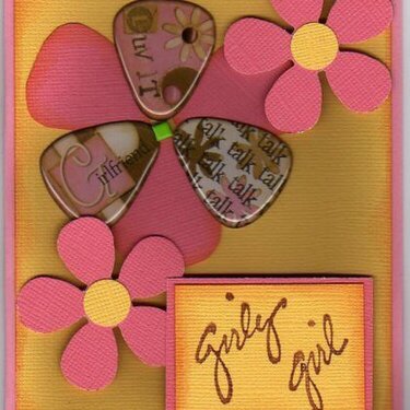 Guitar Pick &quot;Girly Girl&quot; card
