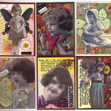 Vintage Girls ATC&#039;s