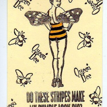 Card Front: Bumble Bee Stripes