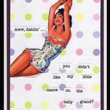 Retro Card:  Little dance on the baby grand