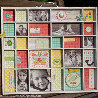 Wooden Photo Collage/Tray (artists/printers tray)