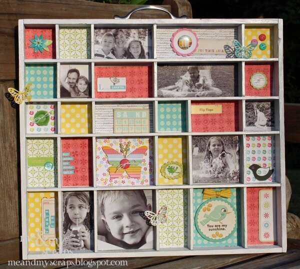 Wooden Photo Collage/Tray (artists/printers tray)