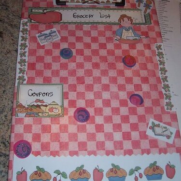 Altered Grocery List Clipboard