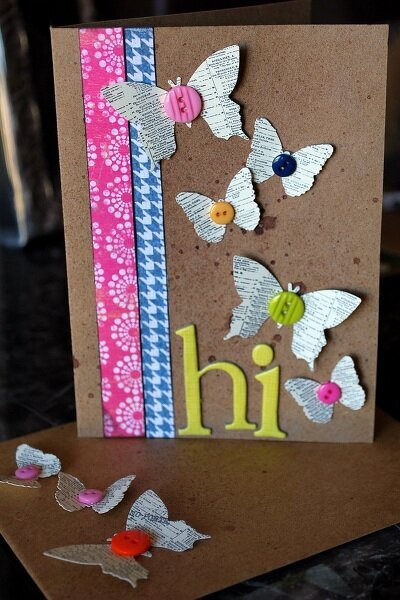 Hi Card *Paper Poppy April Kit*