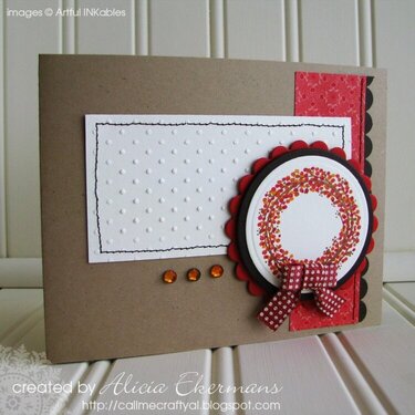 Dotted Wreath Card