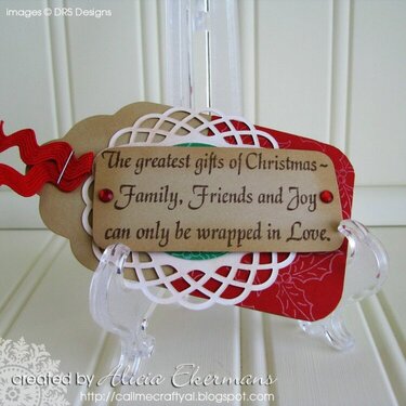 Wrapped In Love Christmas Gift Tag