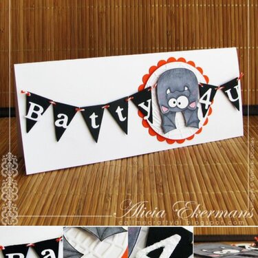 Batty 4 U - Halloween Card